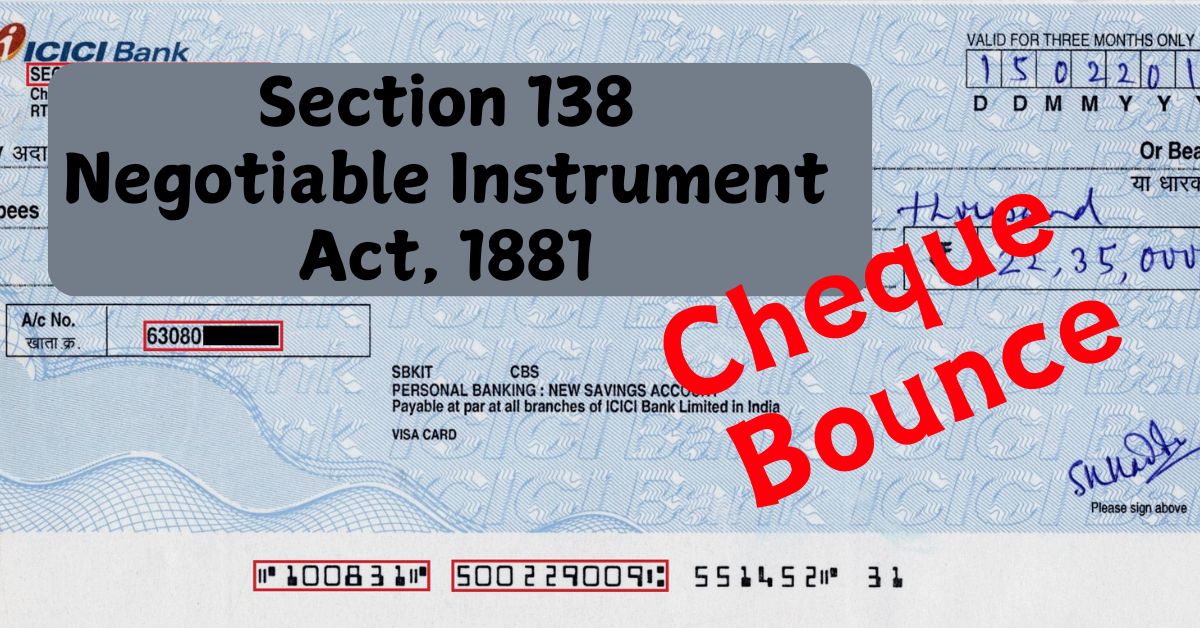 Section 138 Negotiable instrument act 1881